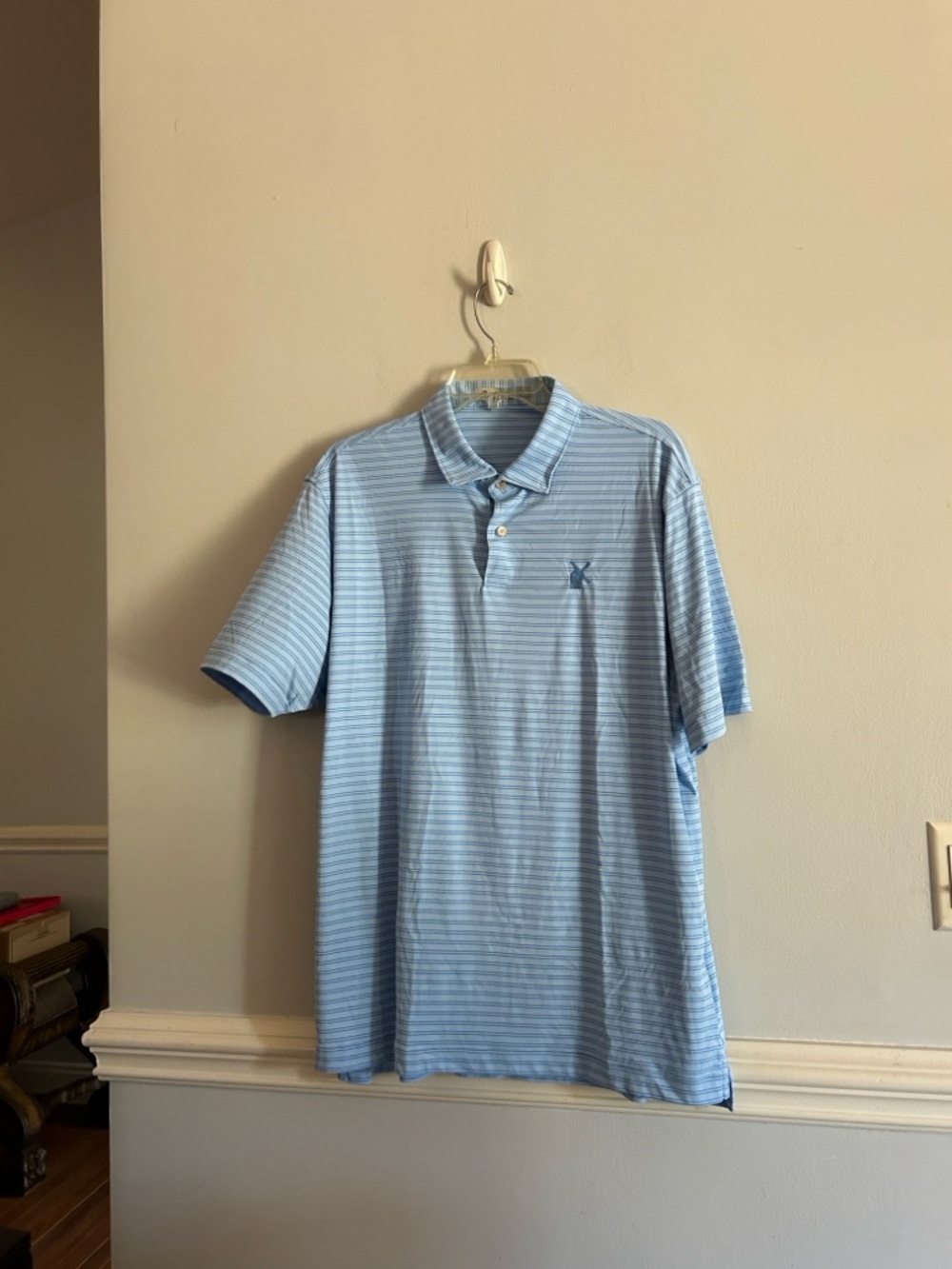 Peter Millar Blue Striped Polo Shirt